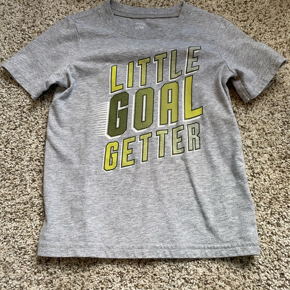 Carter's Gray and Yellow Little Goal Getter Tee